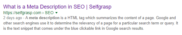 Title Tag in SERPs